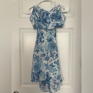 SHEIN Blue Floral Mini Dress